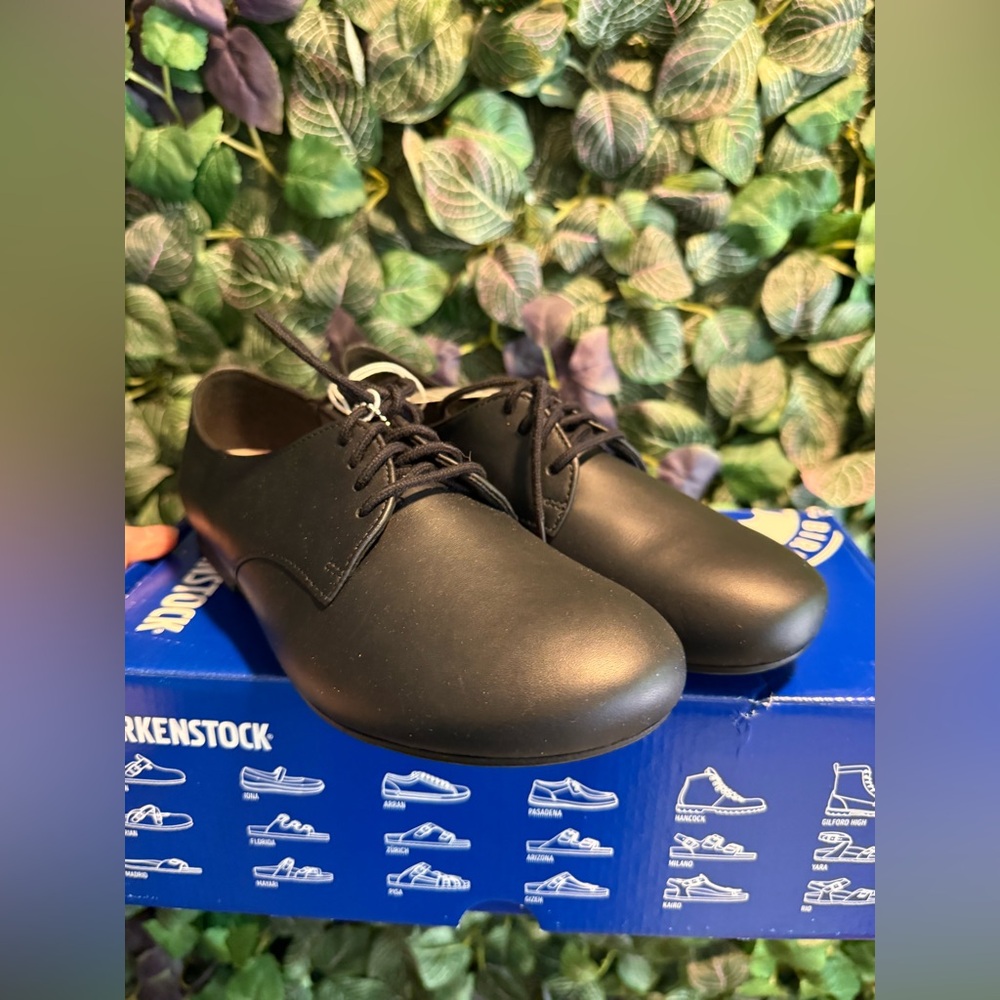 Birkenstock Saunders Oxford – Black Leather | Size 36 Narrow fit | Never Worn